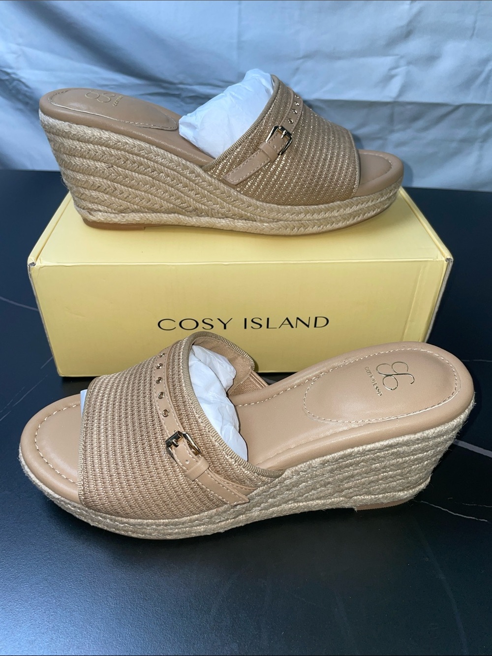 COSY ISLAND COAST GLIDE WEDGE ESPADRILLES SANDALS FTL-09-136
